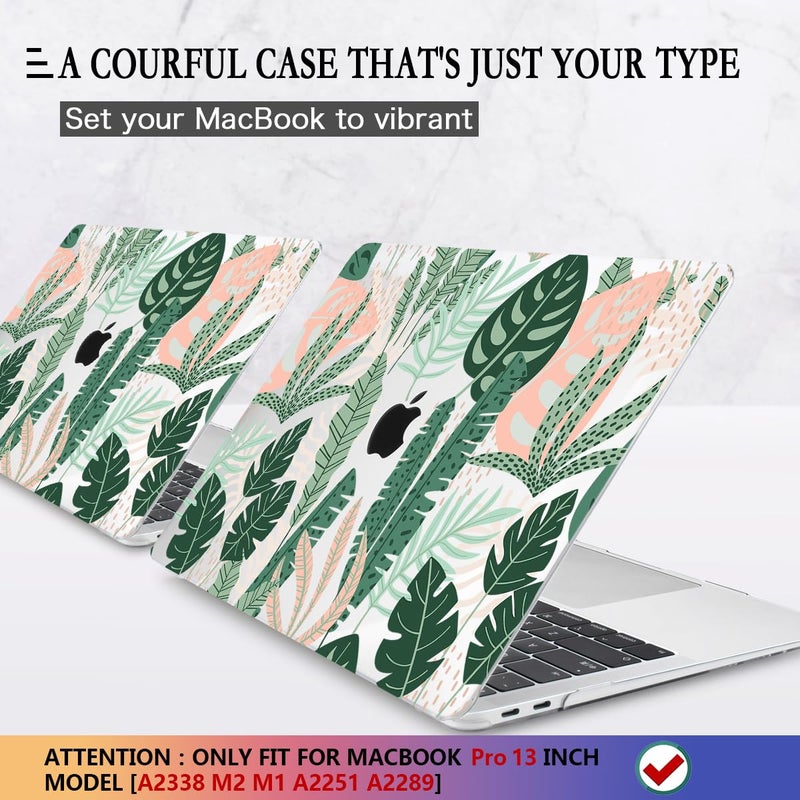 CISSOOK Palm for MacBook Pro 13 inch Case 2023 2022 2021 2020 Release M2 Chip A2338 M1 A2251 A2289 with Touch Bar  Tropical Hard Shell Case with Keyboard Cover for MacBook Pro 13  Tropical Palm leaves - Image 3